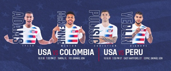 U.S. Roster Announced for Kickoff Series Clashes with Colombia, Peru